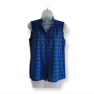 J. Crew Plaid Button Down Blouse Size 2